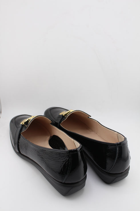 DFC Relax Patent Leather Loafers with Buckle